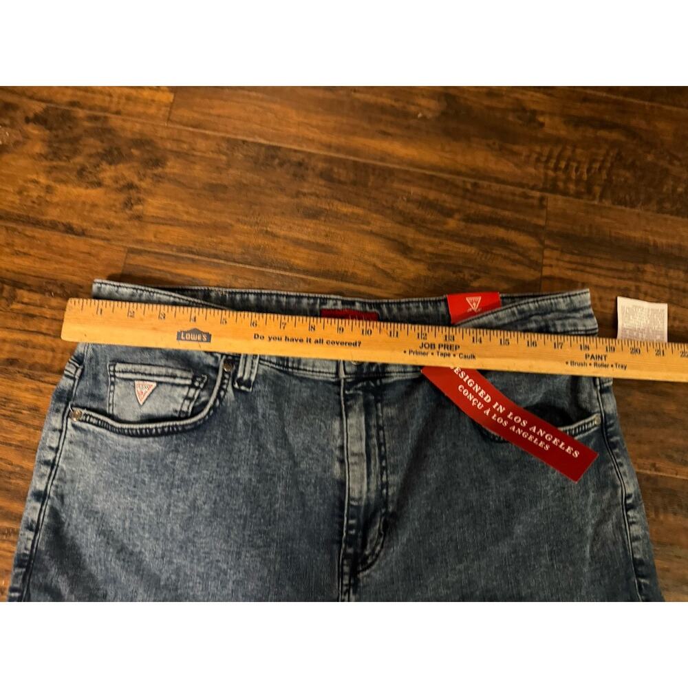 GUESS Jeans Mens 36x30 Mateo Cargo Pants Stretch Medium Wash Denim Blue NWT - Picture 12 of 13